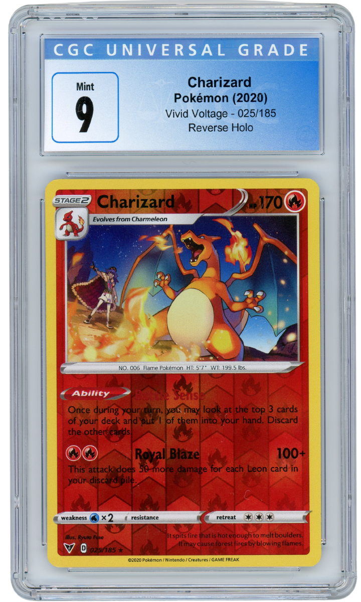 Charizard Vivid Voltage 025/185 Reverse Holo 2020 Pokemon CGC 9 (#1038)