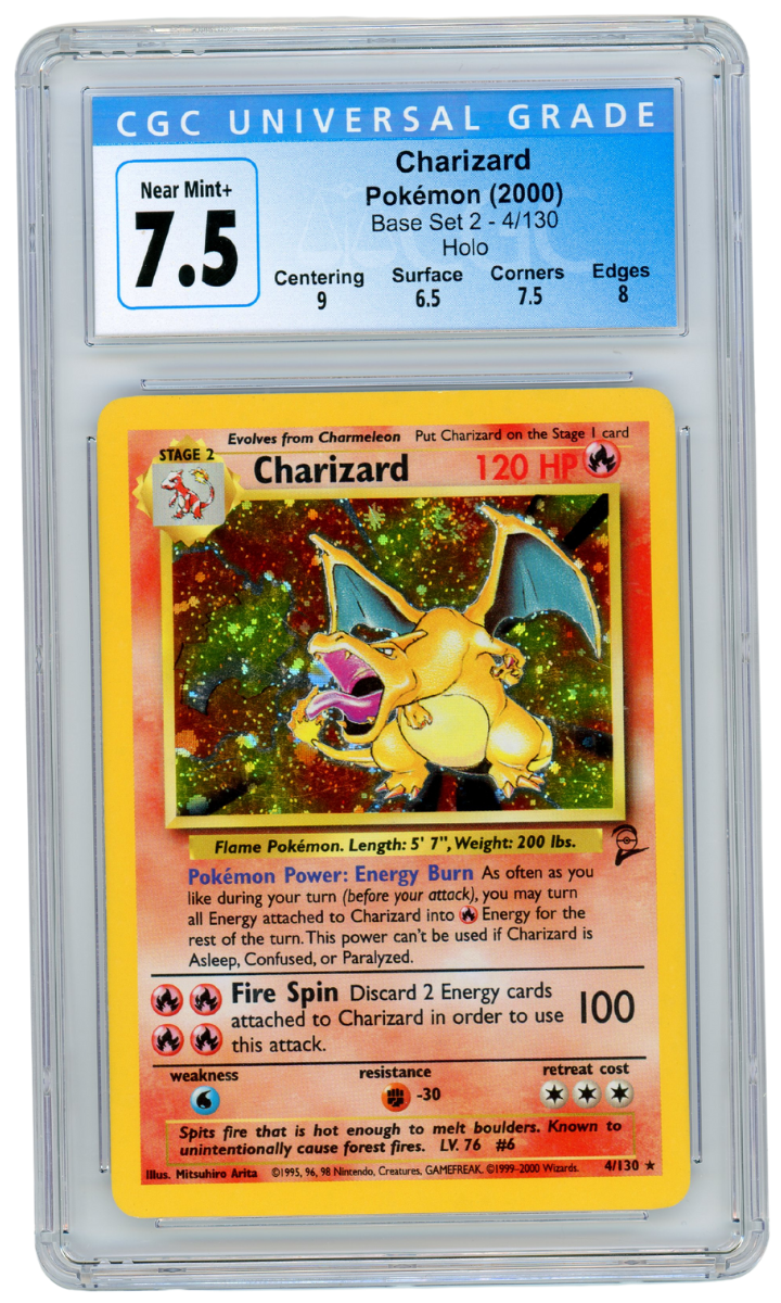 Charizard Base Set 2 Holo 4/130 2000 CGC 7.5 (#9008)