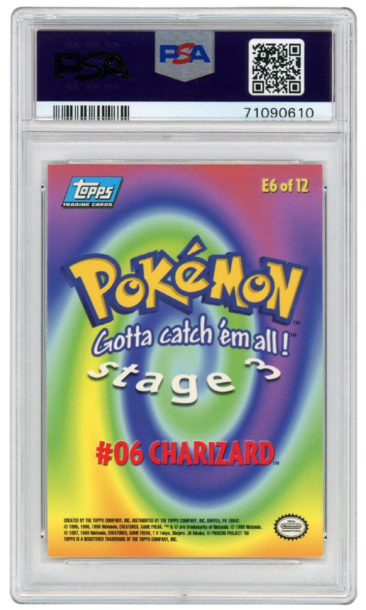 PSA 7 TOPPS Charizard #6 Movie Edition Foil E6 1999 Pokemon (#1411)