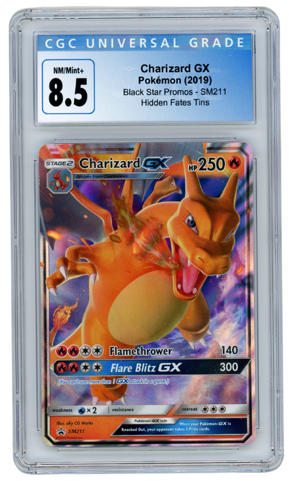 Charizard GX Hidden Fates Tins Black Star Promo SM211 2019 Pokemon CGC 8.5 (#3039)