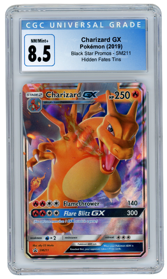 Charizard GX Hidden Fates Tins Black Star Promo SM211 2019 Pokemon CGC 8.5 (#3039)