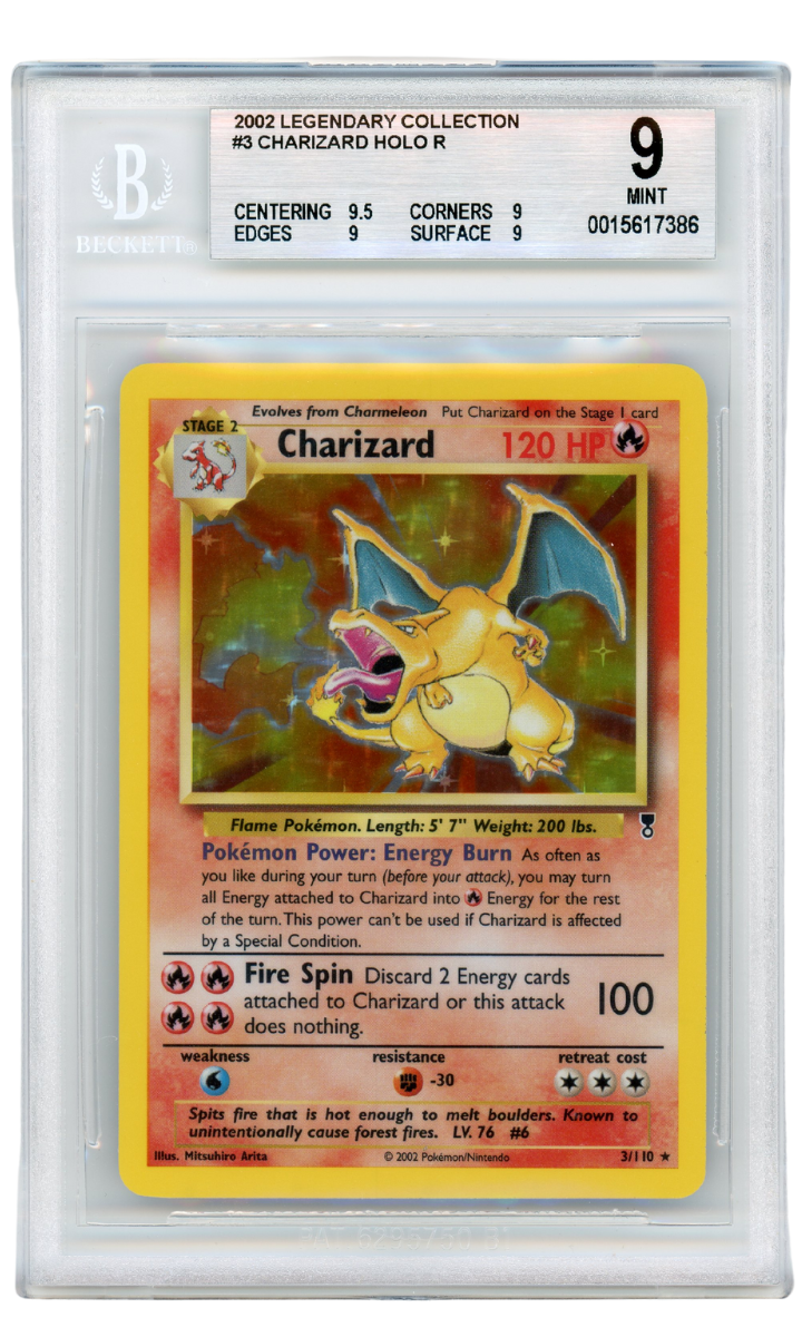 BGS 9 Charizard Legendary Collection Holo #3 2002 Pokemon (#9308)