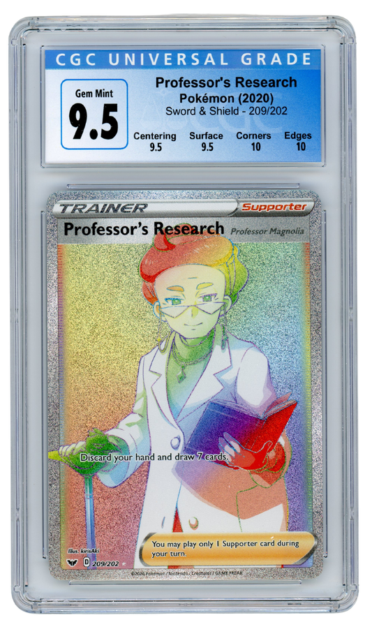 Professor's Research Sword & Shield Pokemon 209/202 CGC 9.5 (#1018)