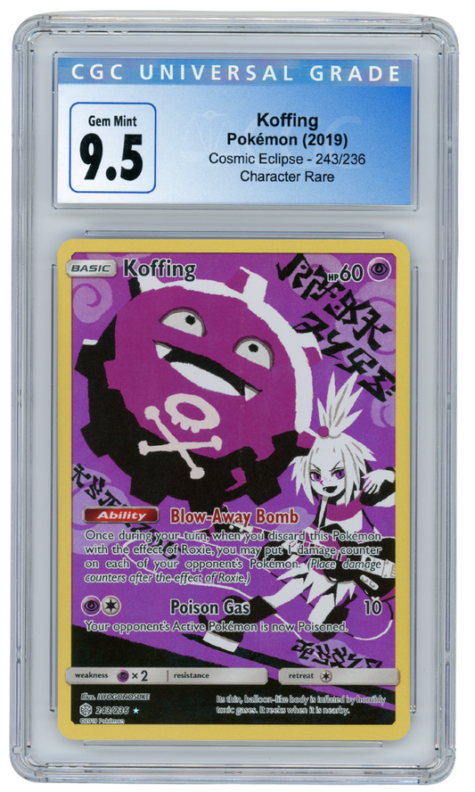 Koffing Cosmic Eclipse Character Rare 243/236 2019 Pokemon CGC 9.5 (#1168)