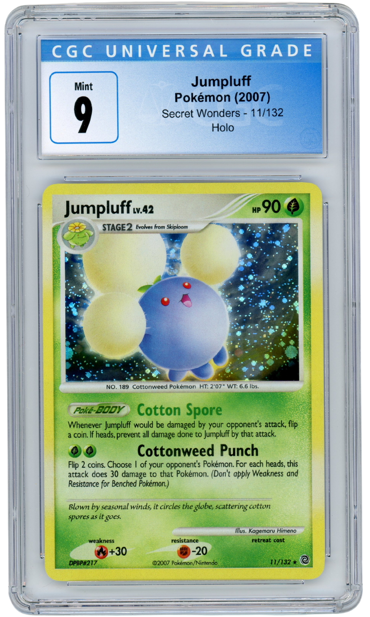 Jumpluff Secret Wonders Holo 11/132 2007 Pokemon CGC 9 (#1053)