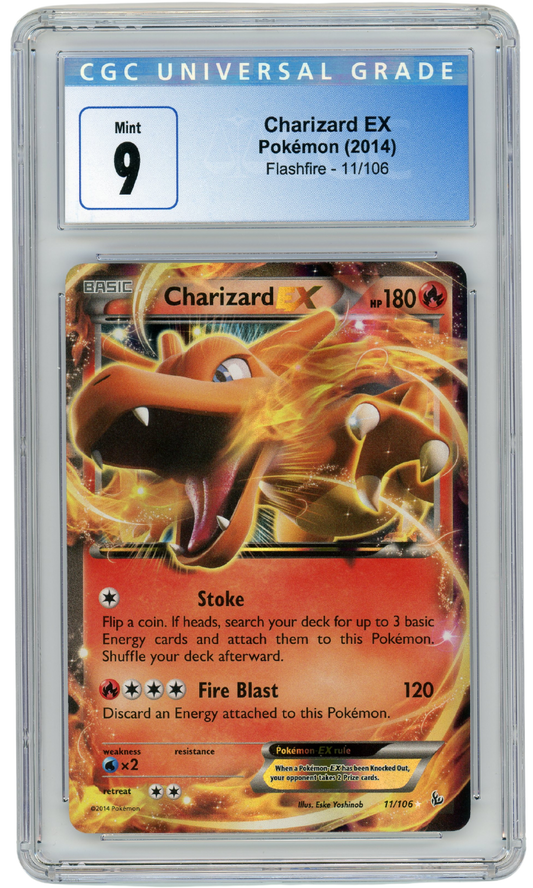 Charizard EX Flashfire 11/106 2014 Pokemon CGC 9 (#1151)