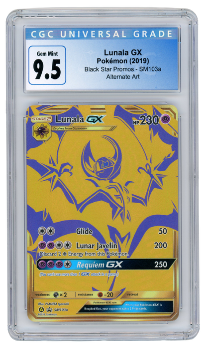 Lunala GX SM103a Black Star Promo 2019 Pokemon CGC 9.5 (#3002)