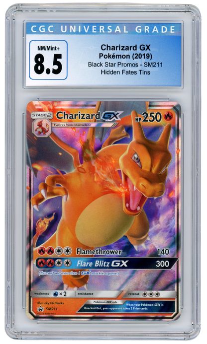 Charizard GX Hidden Fates Tins Black Star Promo SM211 2019 Pokemon CGC 8.5 (#3104)