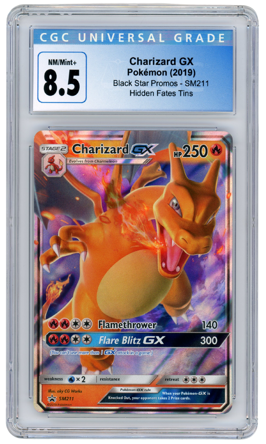 Charizard GX Hidden Fates Tins Black Star Promo SM211 2019 Pokemon CGC 8.5 (#3104)