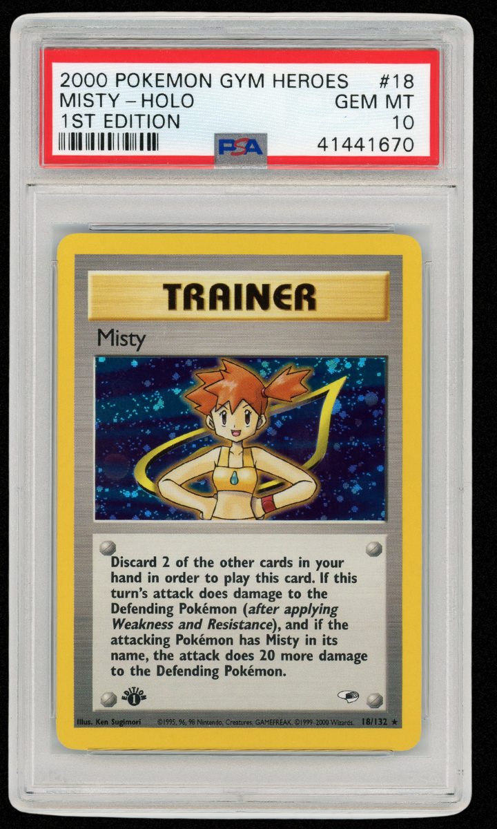 2000 Pokemon Gym Heroes Misty Holo 1st Edition #18 PSA 10 #3642