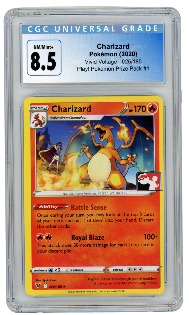 CGC 8.5 Charizard Vivid Voltage Play! Prize Pack #1 2020 Pokemon (#6001)