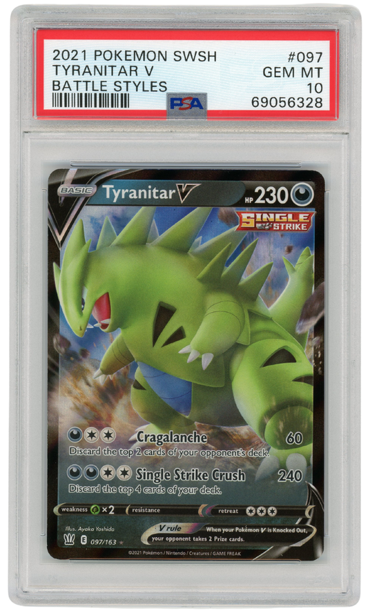 Tyranitar V Battle Styles 097/163 2021 PSA 10 (#1294)