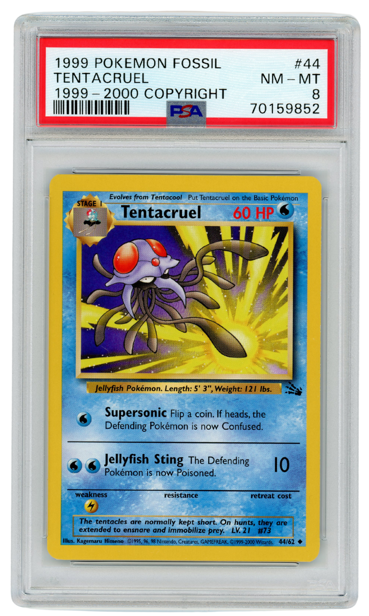 1999-2000 Fossil Tentacruel 44/62 Pokemon PSA 8 (#1257)