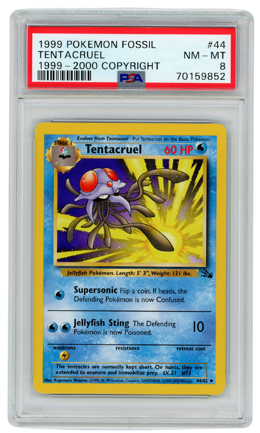 1999-2000 Fossil Tentacruel 44/62 Pokemon PSA 8 (#1257)