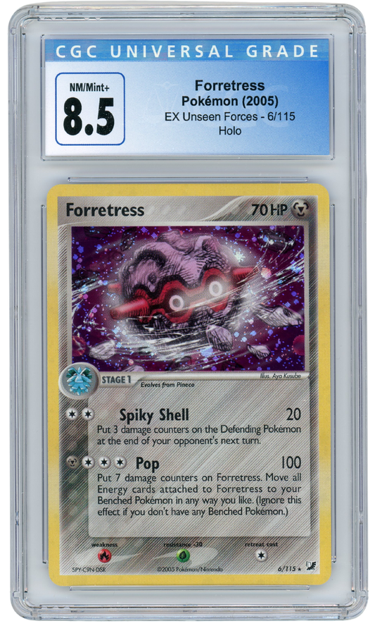 Forretress EX Unseen Forces Holo 6/115 Pokemon 2005 CGC 8.5 (#1125)