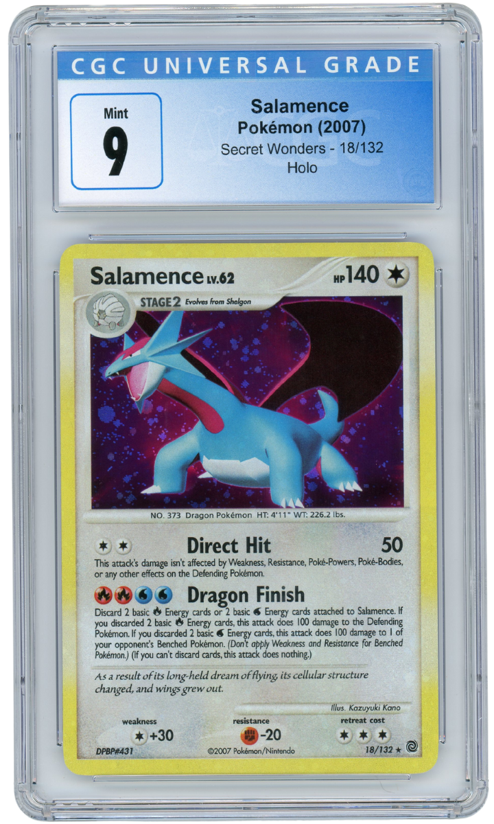 Salamence Secret Wonders Holo 18/132 2007 Pokemon CGC 9 (#1054)