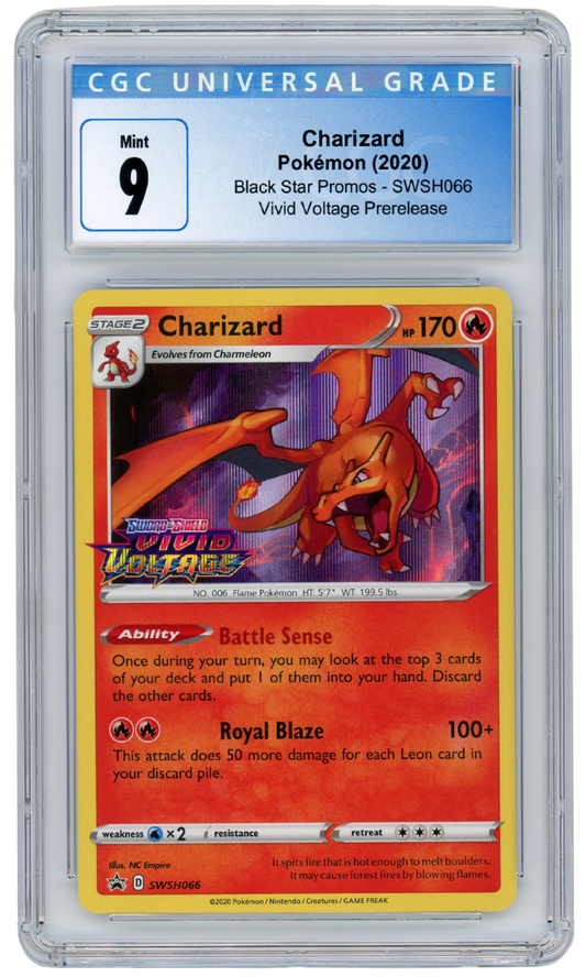 Prerelease Charizard Vivid Voltage SWSH066 Black Star Promo 2020 Pokemon CGC 9 (#3058)