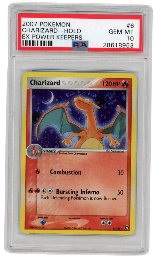 Charizard EX Power Keepers Holo #6 2007 Pokemon PSA 10