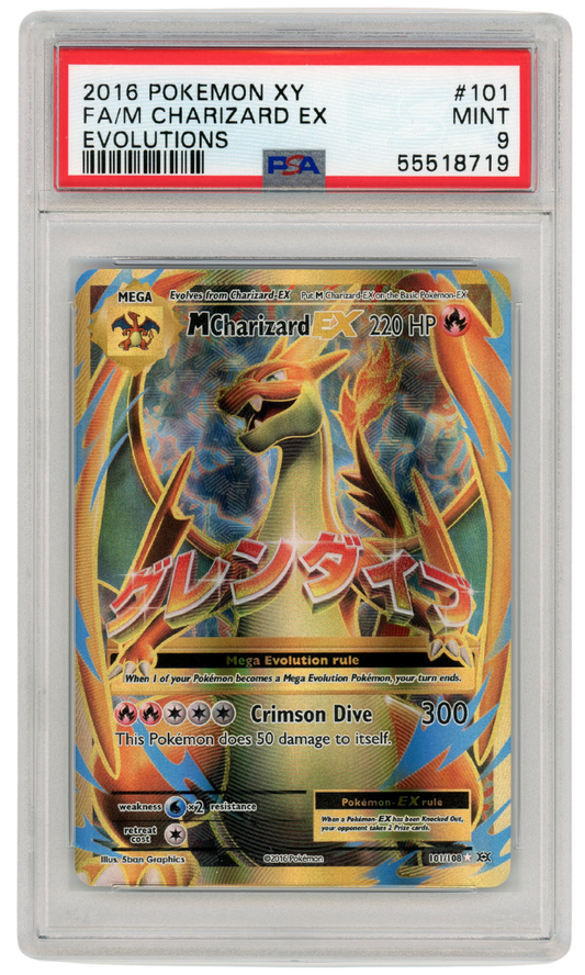 PSA 9 M Charizard EX XY Evolutions #101 Full Art 2016 Pokemon (#5504)