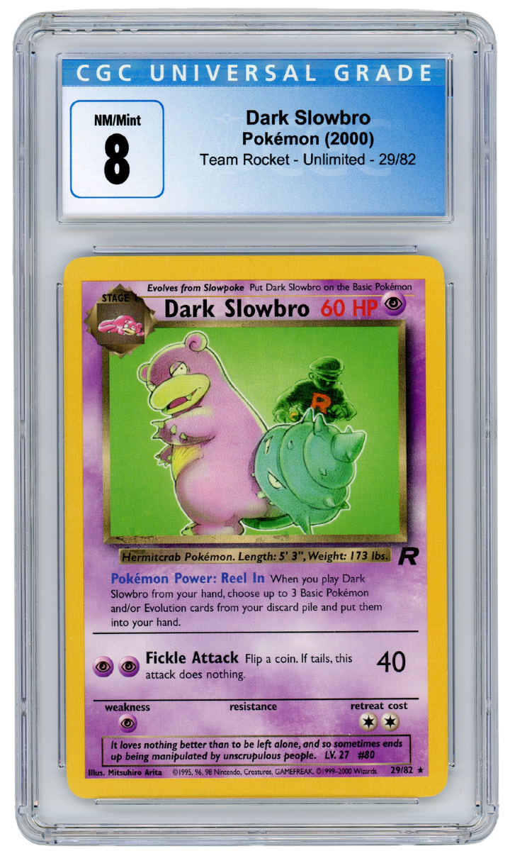 Dark Slowbro Team Rocket 29/82 2000 Pokemon CGC 8 (#3114)