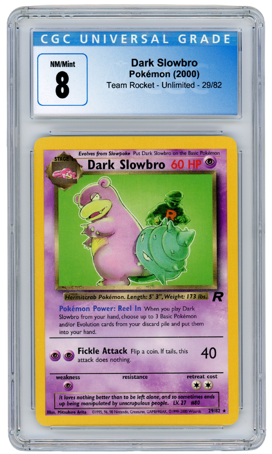 Dark Slowbro Team Rocket 29/82 2000 Pokemon CGC 8 (#3114)