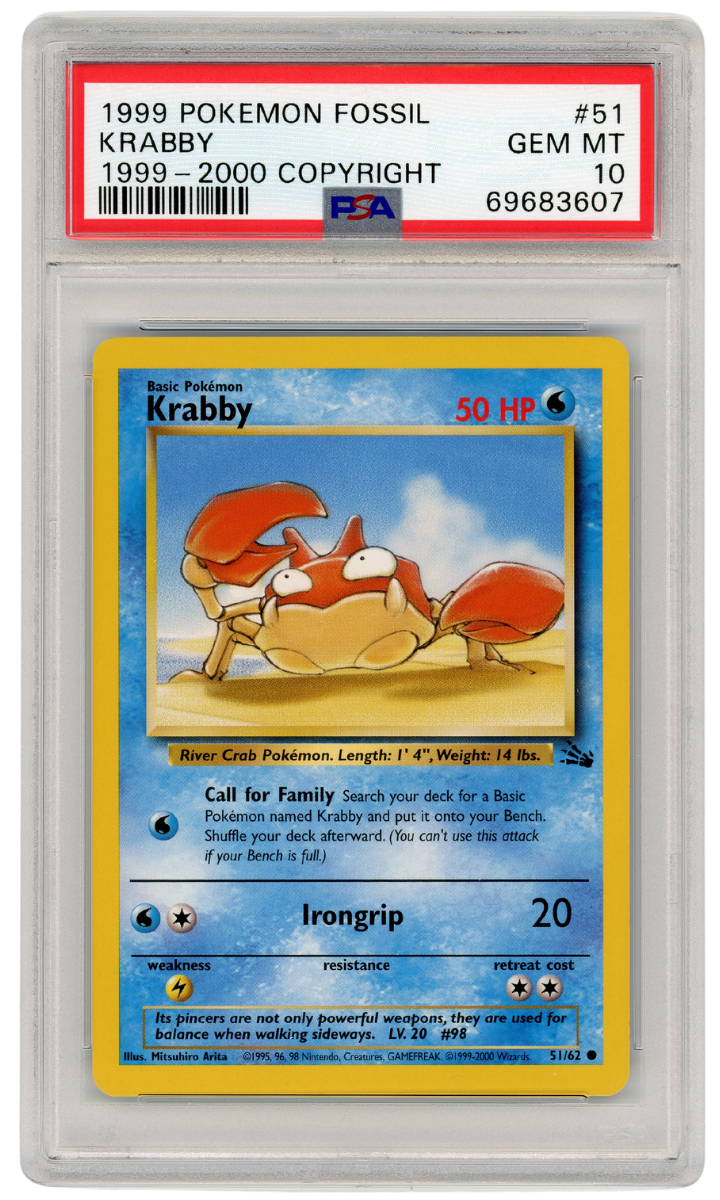 1999-2000 Fossil Krabby 51/62 PSA 10 (#1322)