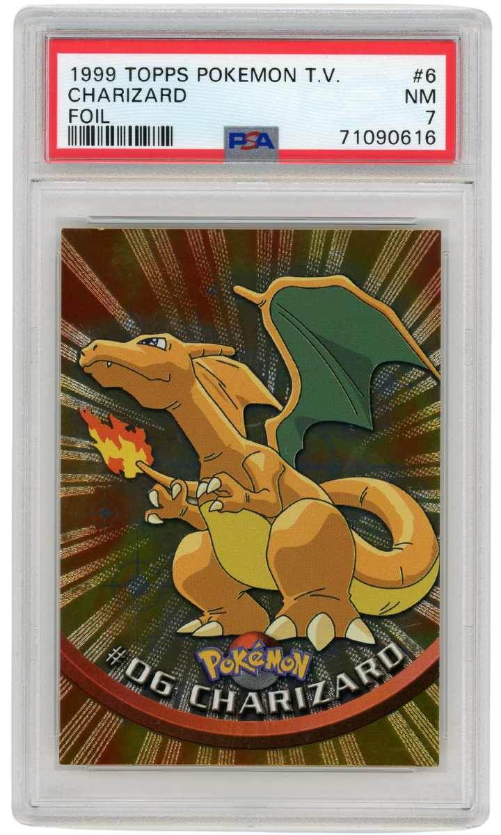 PSA 7 TOPPS Charizard T.V. Foil #6 1999 Pokemon (#1392)