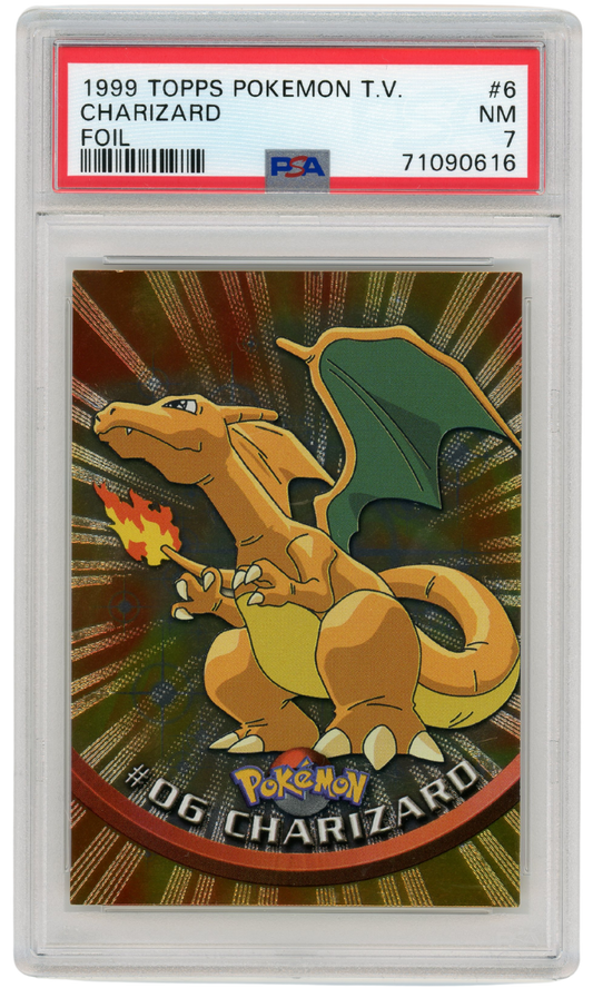 PSA 7 TOPPS Charizard T.V. Foil #6 1999 Pokemon (#1392)