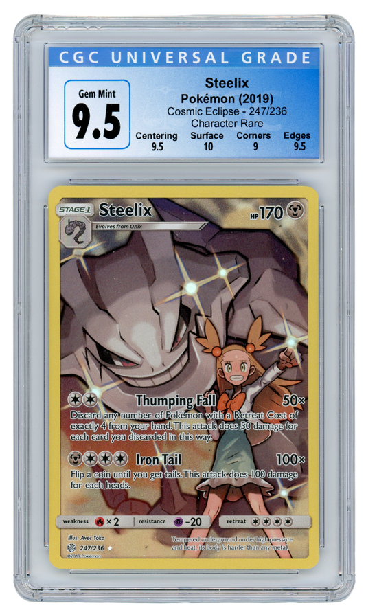 Steelix Cosmic Eclipse Character Rare 247/236 Pokemon CGC 9.5 (#1020)