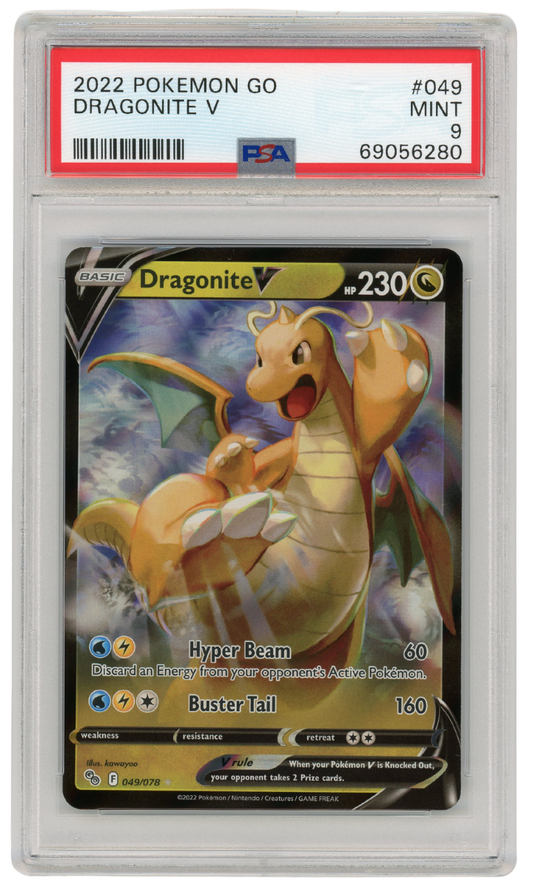 PSA 9 Dragonite V Pokemon Go #049 2022 Pokemon (#1344)