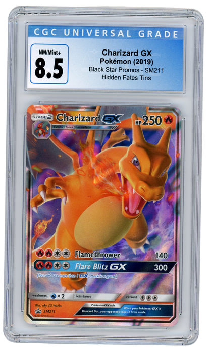 Charizard GX Hidden Fates Tins Black Star Promo SM211 2019 Pokemon CGC 8.5 (#3026)