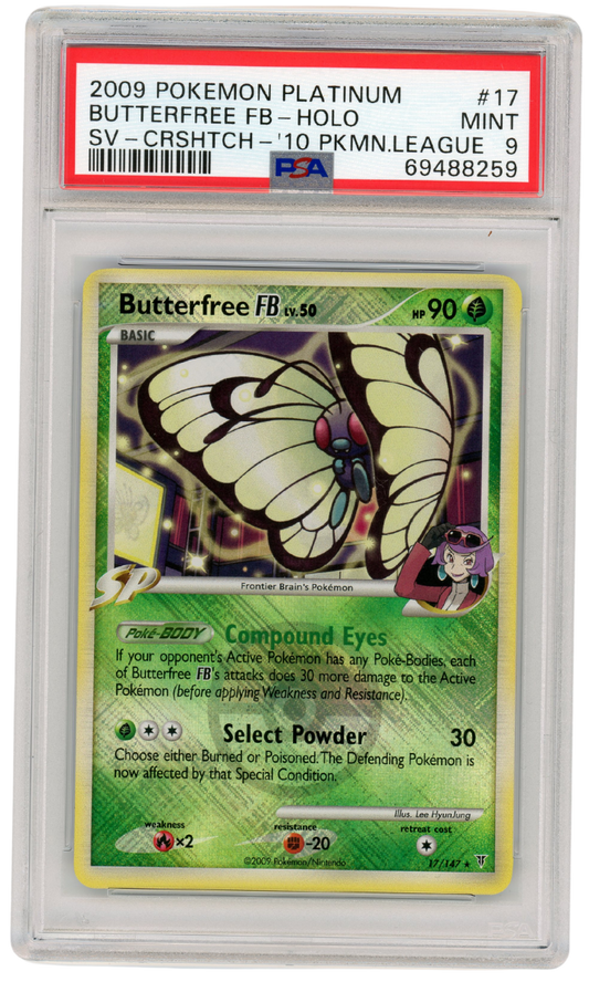 PSA 9 Butterfree FB Platinum Holo #17 2009 Pokemon (#1417)