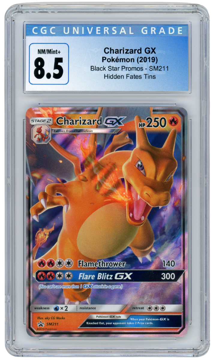 Charizard GX Hidden Fates Tins Black Star Promo SM211 2019 Pokemon CGC 8.5 (#3066)