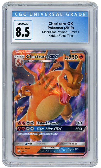 Charizard GX Hidden Fates Tins Black Star Promo SM211 2019 Pokemon CGC 8.5 (#3066)