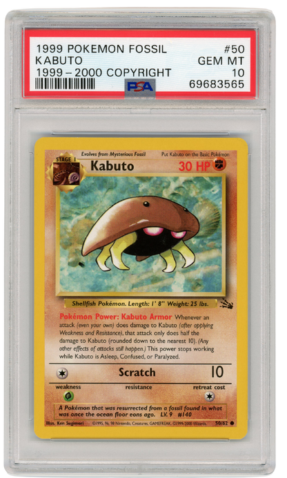 1999-2000 Fossil Kabuto 50/62 PSA 10 (#1325)