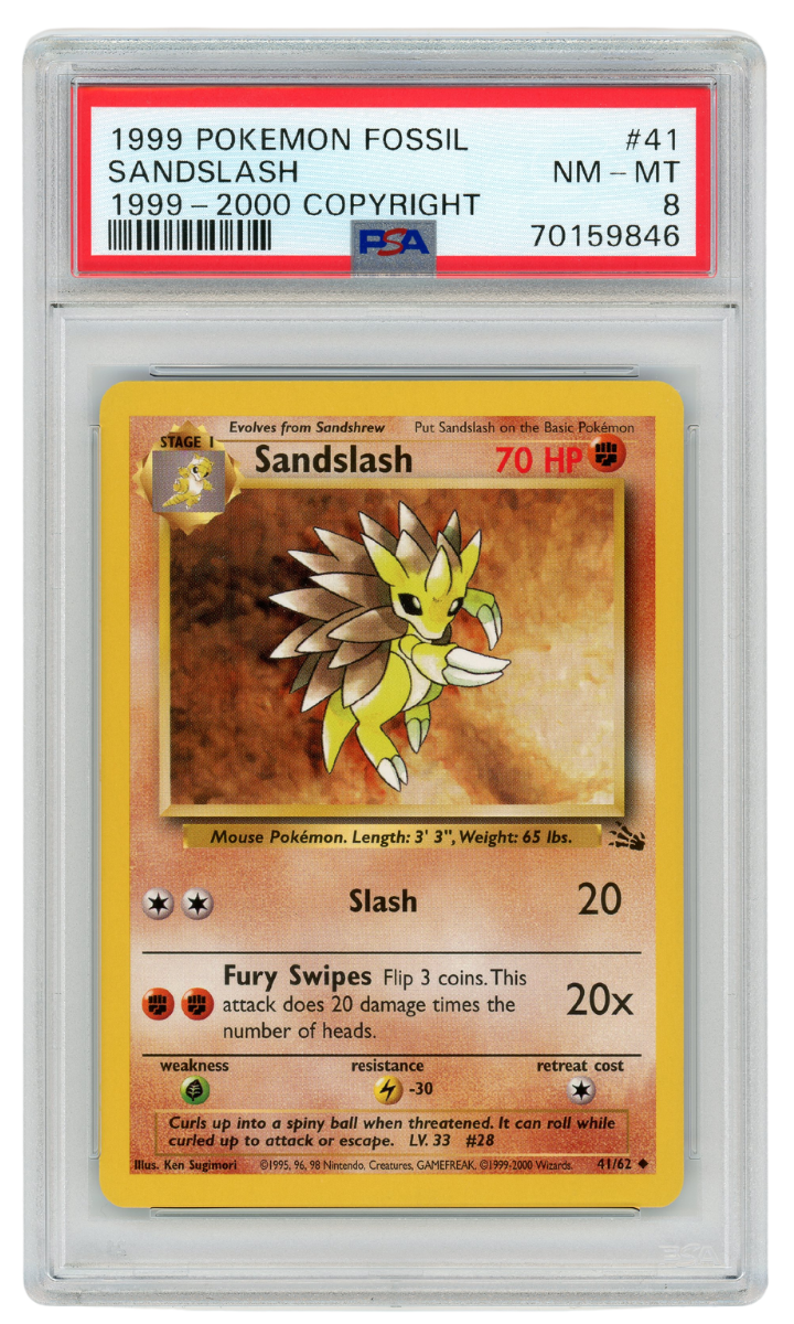 1999-2000 Fossil Sandslash 41/62 Pokemon PSA 8 (#1254)