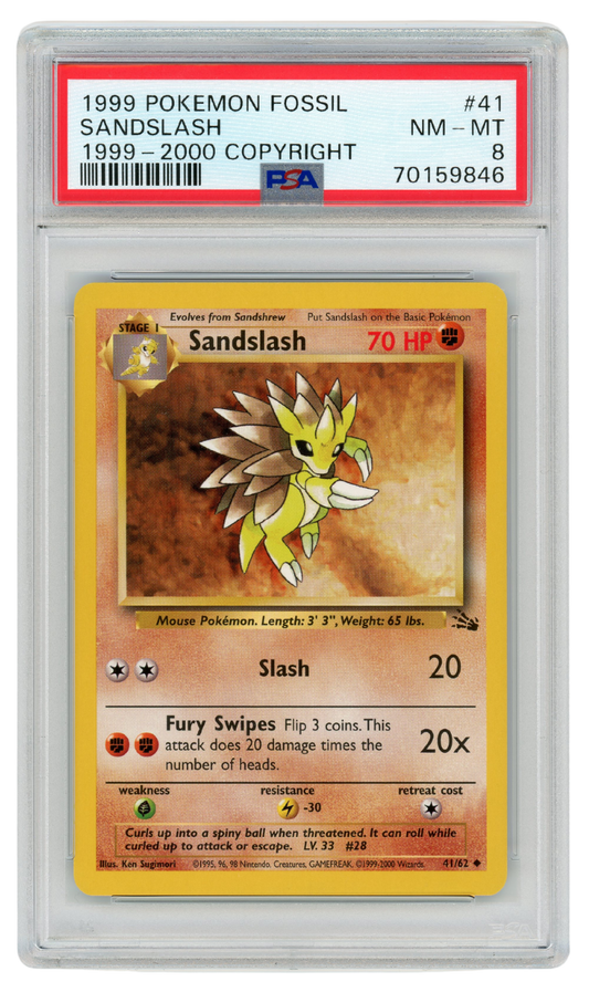 1999-2000 Fossil Sandslash 41/62 Pokemon PSA 8 (#1254)