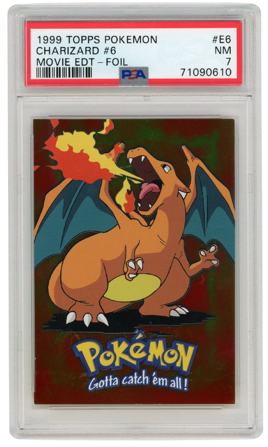 PSA 7 TOPPS Charizard #6 Movie Edition Foil E6 1999 Pokemon (#1411)