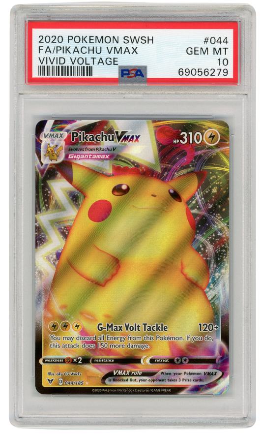 Pikachu VMAX Vivid Voltage Full Art SWSH #044 2020 Pokemon PSA 10 (#1342)