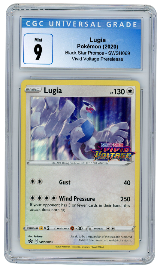 Prerelease Lugia Vivid Voltage SWSH069 Black Star Promo 2020 Pokemon CGC 9 (#3054)