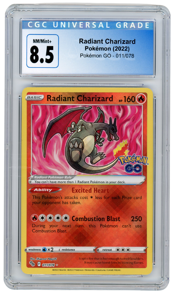 CGC 8.5 Radiant Charizard #011 Pokemon GO 2022 (#6004)
