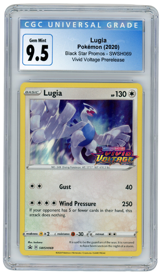 Prerelease Lugia Vivid Voltage SWSH069 Black Star Promo 2020 Pokemon CGC 9.5 (#3055)