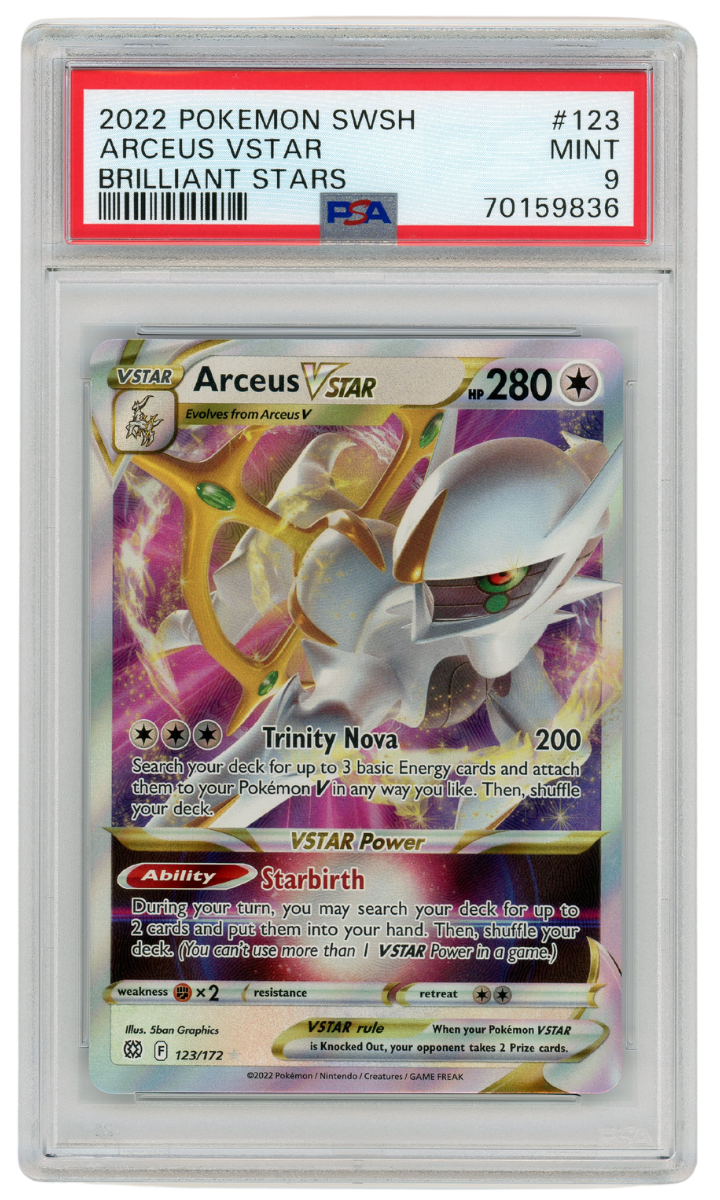 PSA 9 Arceus VSTAR Brilliant Stars Sword & Shield #123 2022 Pokemon (#1410)