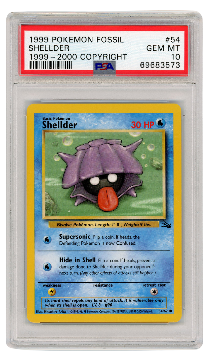 1999-2000 Fossil Shellder 54/62 PSA 10 (#1320)