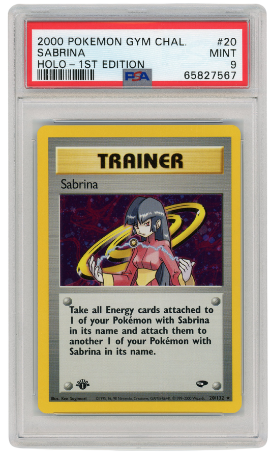 PSA 9 Sabrina Gym Challenge Trainer Holo 1st Edition #20 Pokemon (#9312)