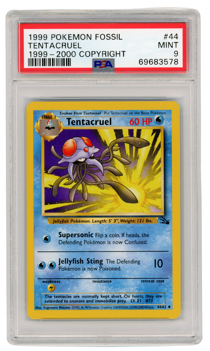 1999-2000 Fossil Tentacruel 44/62 PSA 9 (#1309)