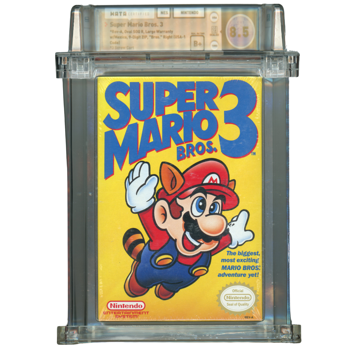 NES Super Mario Bros 3 Sealed WATA 8.5 (#MW08)