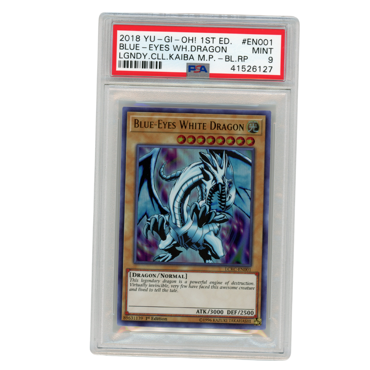 Yu-Gi-Oh! 2018 1st Edition Blue-Eyes White Dragon LCKC EN001 PSA 9 (ME02)