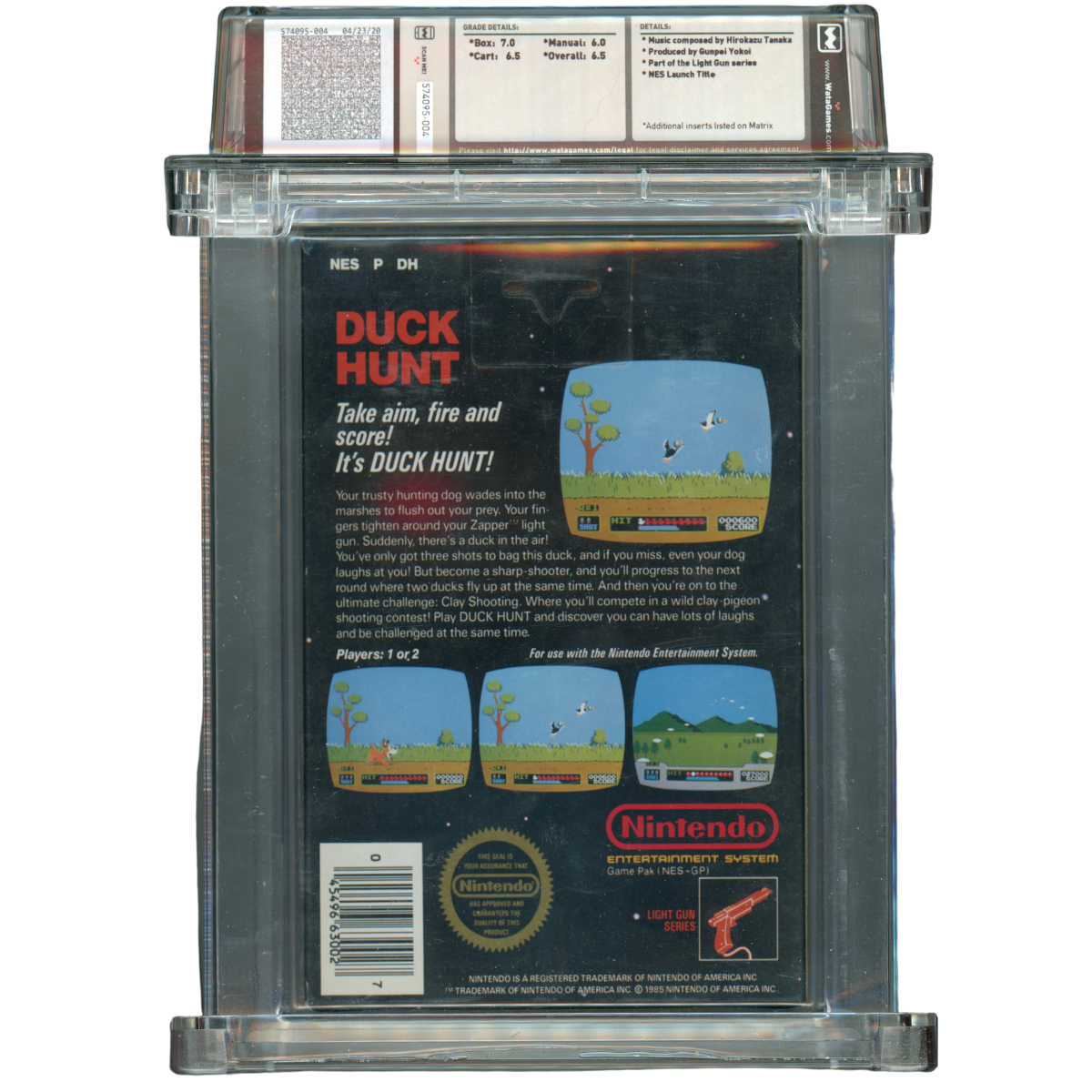 SNES Duck Hunt WATA 6.5 1985 CIB (#MW07)