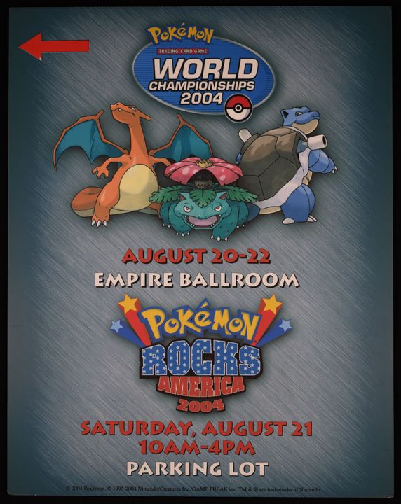 2004 POKEMON WORLD CHAMPIONSHIPS POSTER